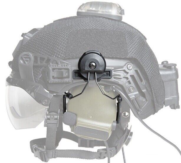 Helmet Adapter Black For Peltor Comtac Headset Ear Protection Exfil 3.0 Rail NEW