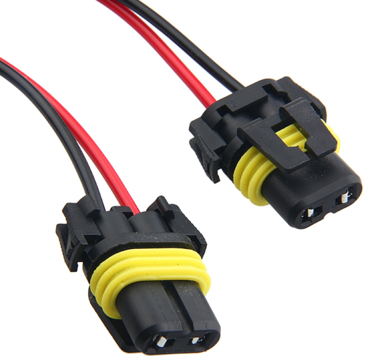 Extension Wire Pigtail Female 9012 HIR2 Two Harness Head Light Bulb Socket Plug