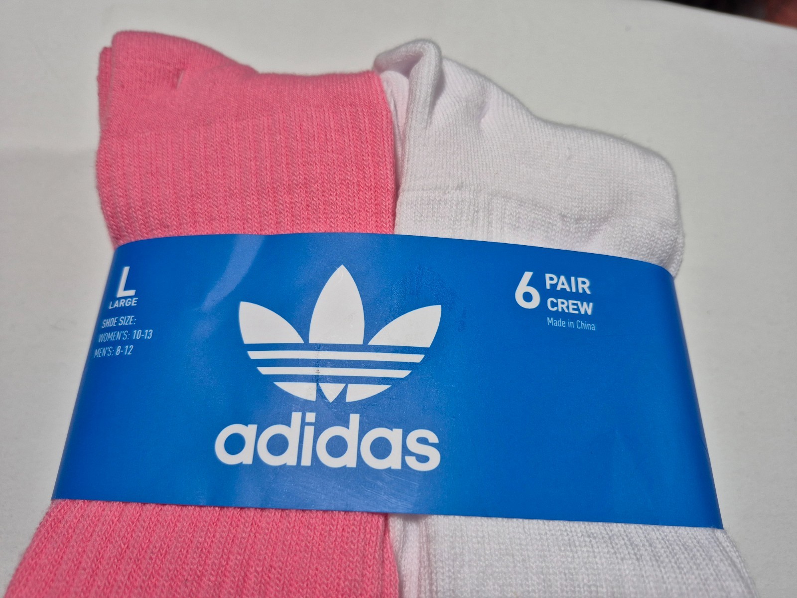 Adidas Mens Sports Training Athletic -Crew Socks 6 Pairs SZ 8-12 Multi Color