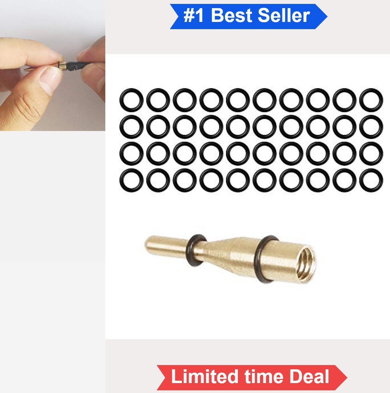 Dart Accessories Kit Tool with 100 Antiskid Rubber O Rings Washers for 2BA