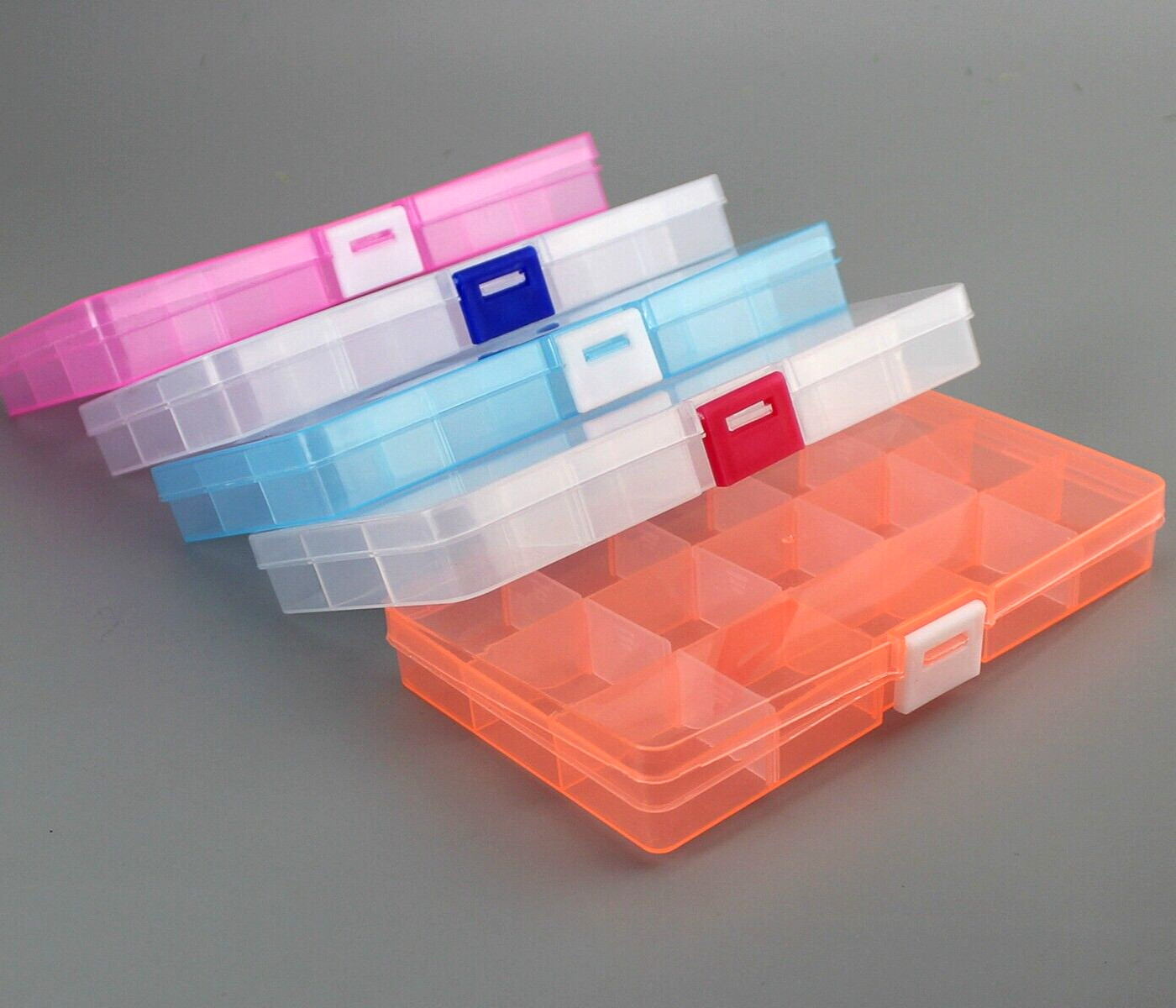 1pcs Plastic Box Case 15 compartments Beads Display Storage Container 175X100mm