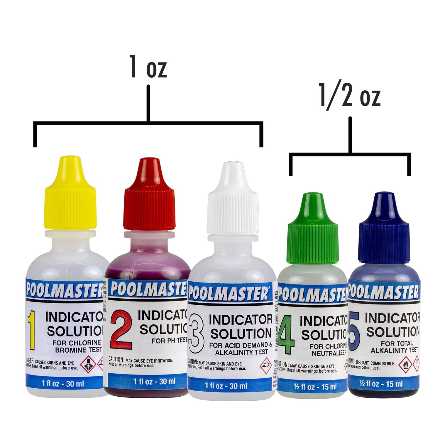 5-Way Kit with Integrated Color Chips for Precise Pool Water Testing