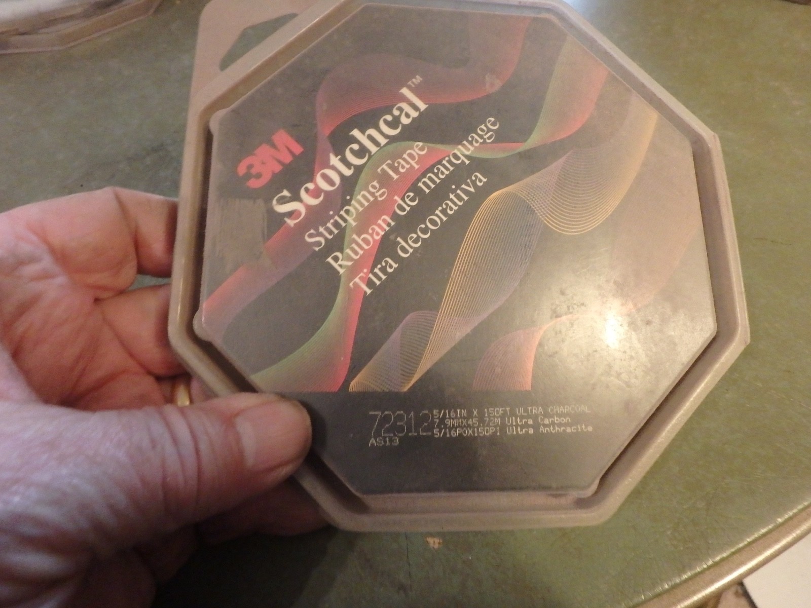 4E- NOS SCOTCHCAL striping tape-#72312-  5/16" X 150 ft.  ultra charcoal