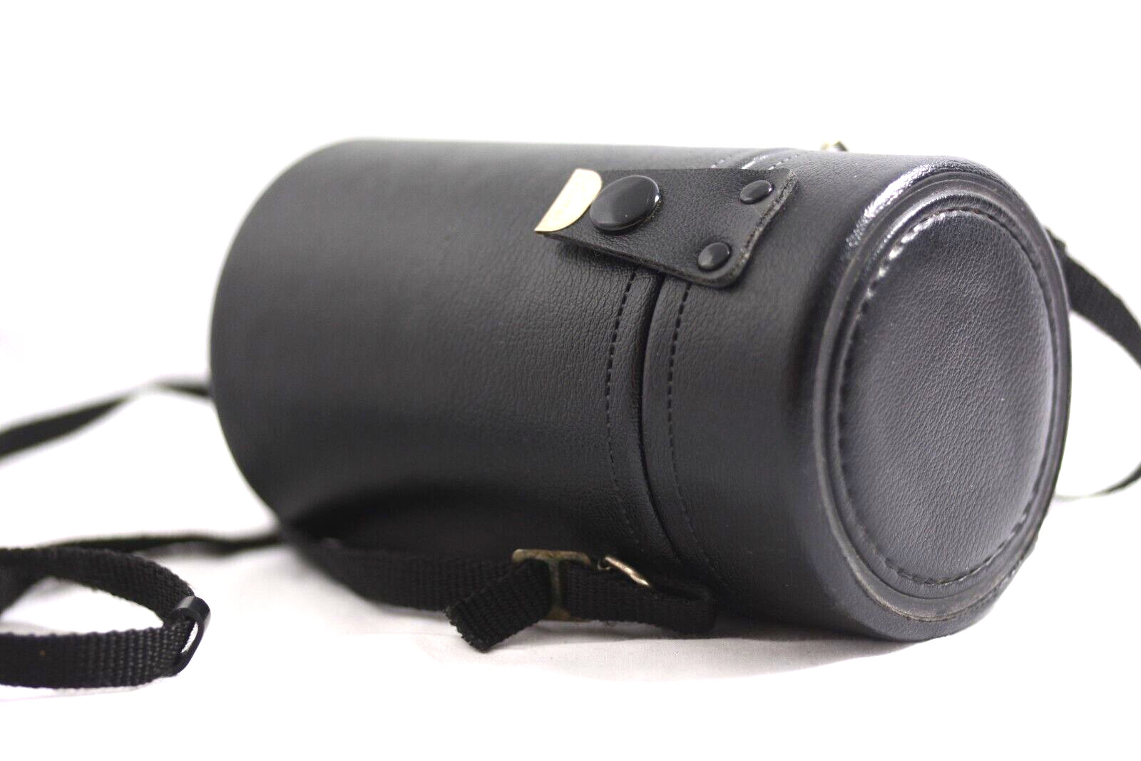 VIVITAR HARD BLACK MEDIUM TELEPHOTO CAMERA LENS CASE WITH STRAP (EXCELLENT)