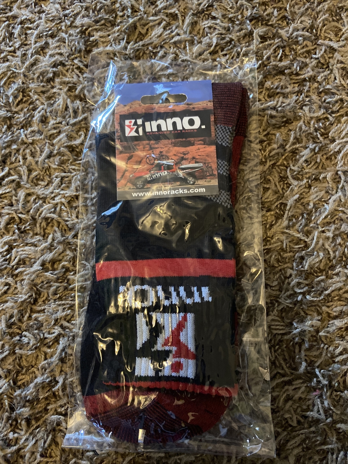 INNO Coolmax Cycling Socks Black Red Size L/XL Bike Outdoor brand New
