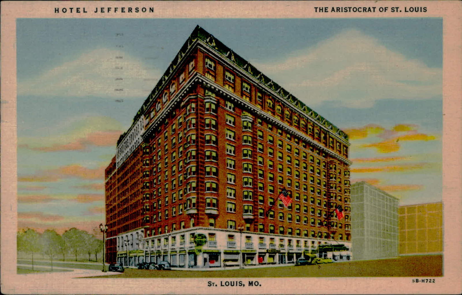 Postcard: HOTEL JEFFERSON ST. LOUIS, Missouri