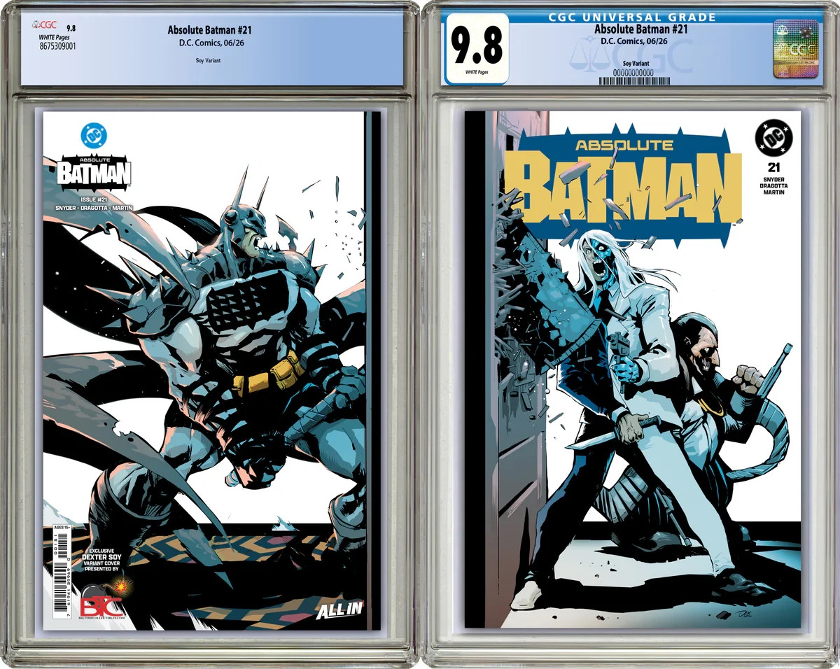 Absolute Batman #21 Soy Two Face Penguin Wraparound Trade CGC 9.8 PRESALE 2000