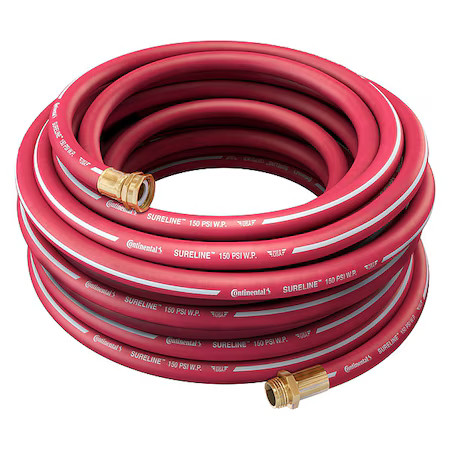 Continental Cwr058-100Mf 5/8 In Id X 100 Ft L Garden Hose, Epdm Tube, Red,