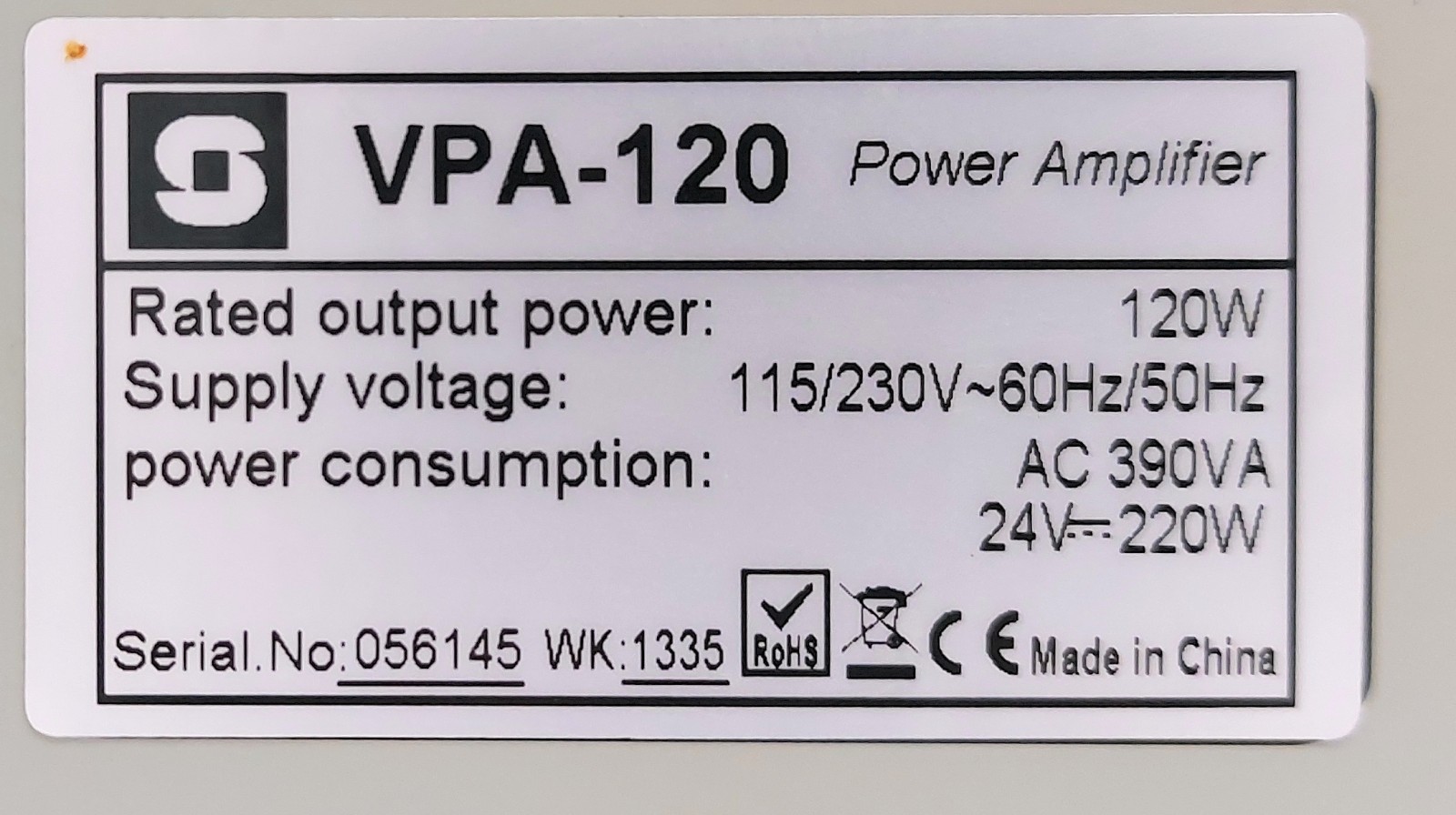 VPA-120 Power Amplifier