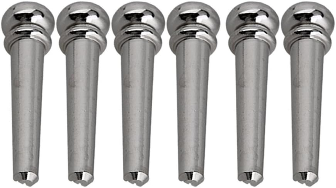 Chrome Beautiful Brass Guitar Bridge Pins End Pin Set