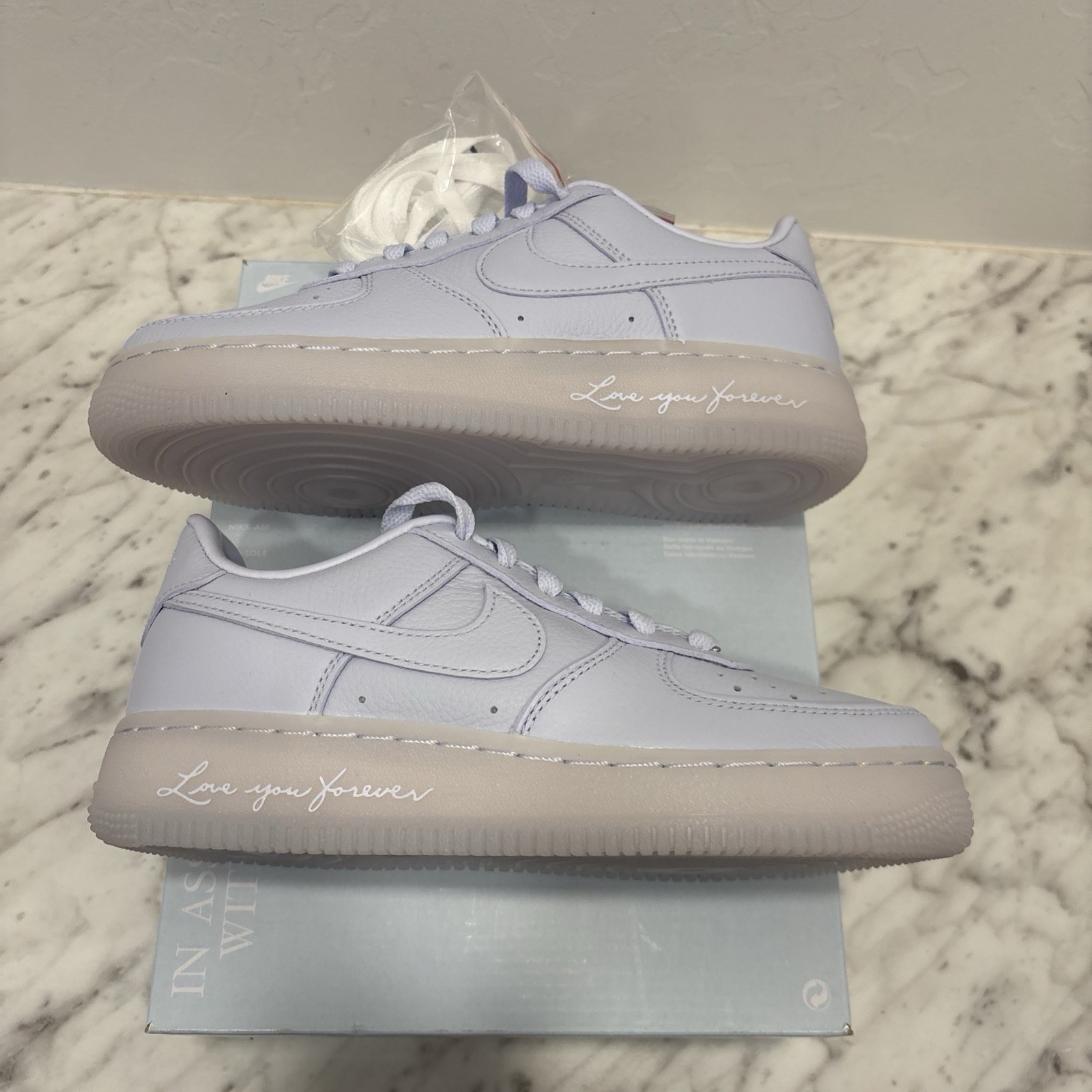 Nike Air Force 1 x NOCTA Drake Palest Purple Sneakers, Size 5.5Y / 7W HQ1772-500