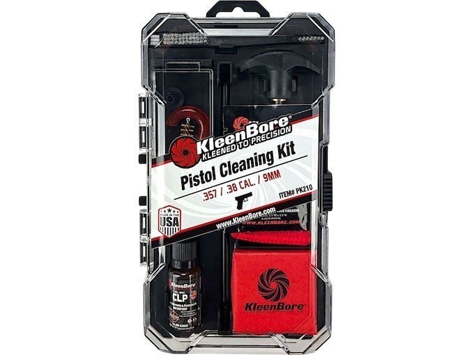Kleen-Bore Handgun Cleaning Kit .38/.357/9mm Black Aluminum - PK210