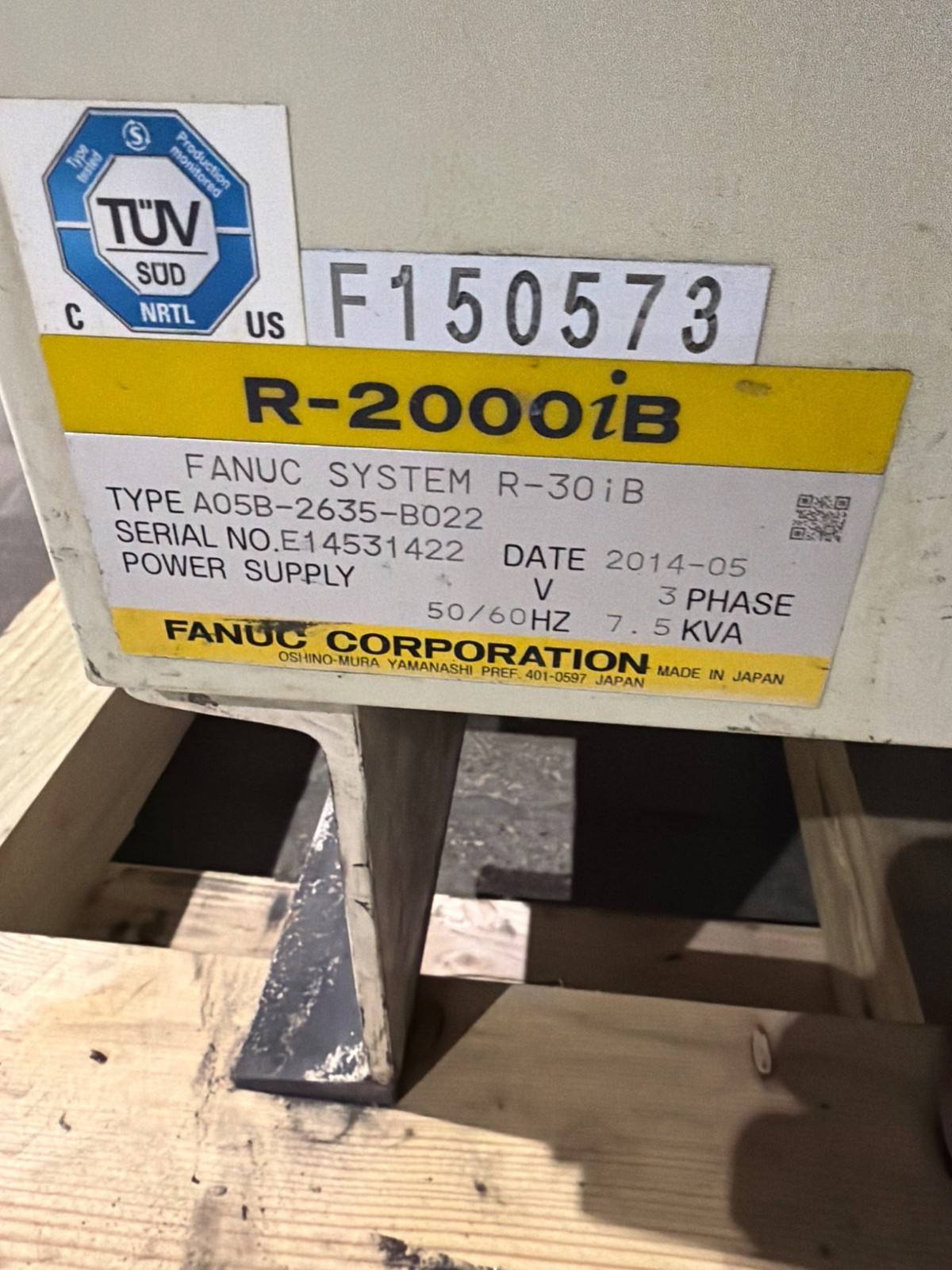 FANUC R-2000iB/210F Complete w/ R-30iB Controls USED