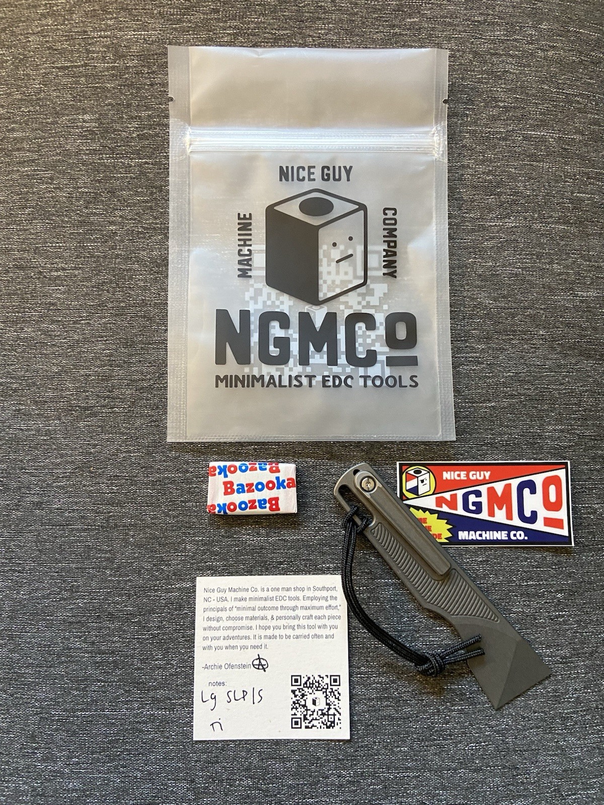 Nice Guy Machine Company Large Sleeper Aka Boris Titanium Pry Bar