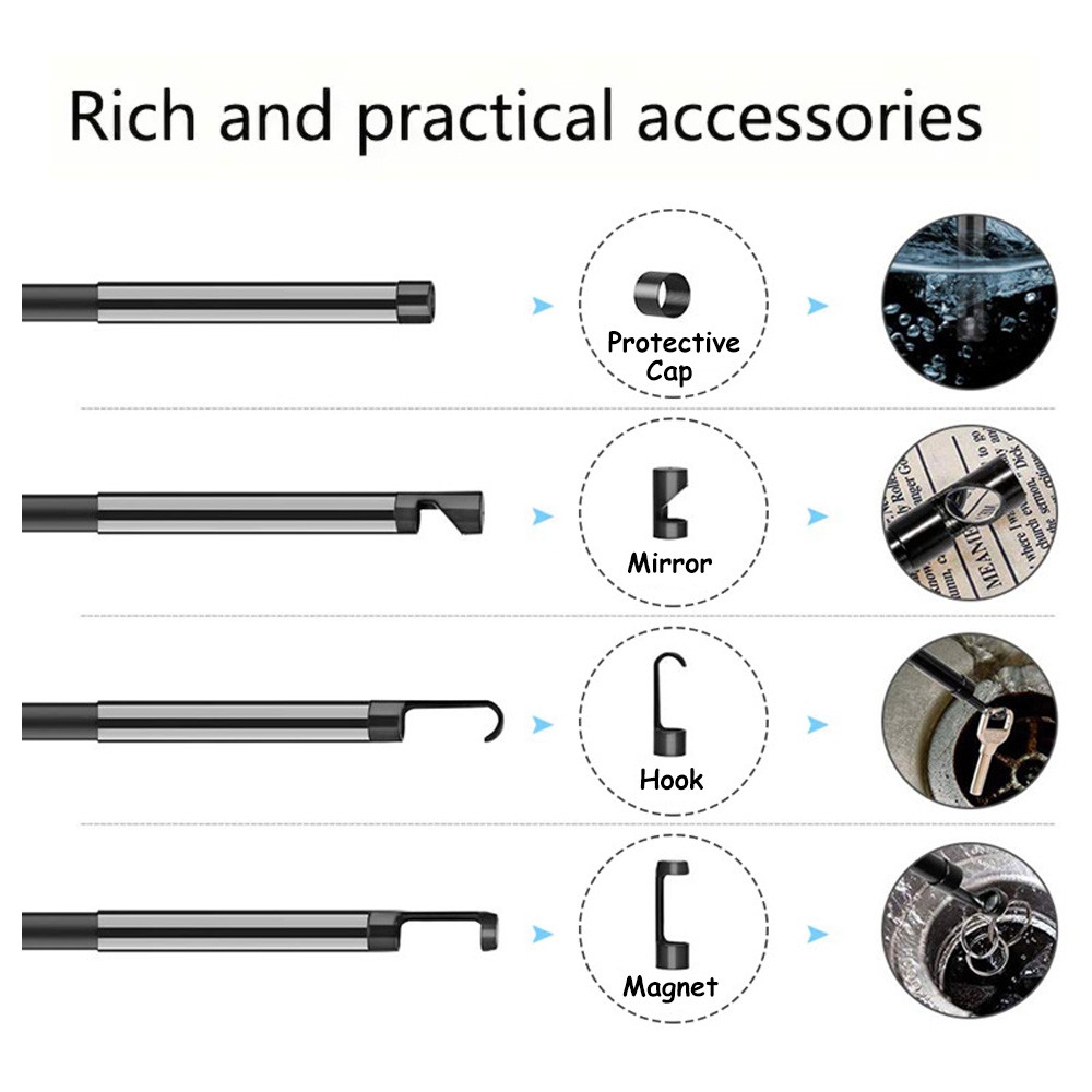 Upgrade Endoscope Camera with Light, 4.3' IPS Screen 1080P HD Inspection Camera