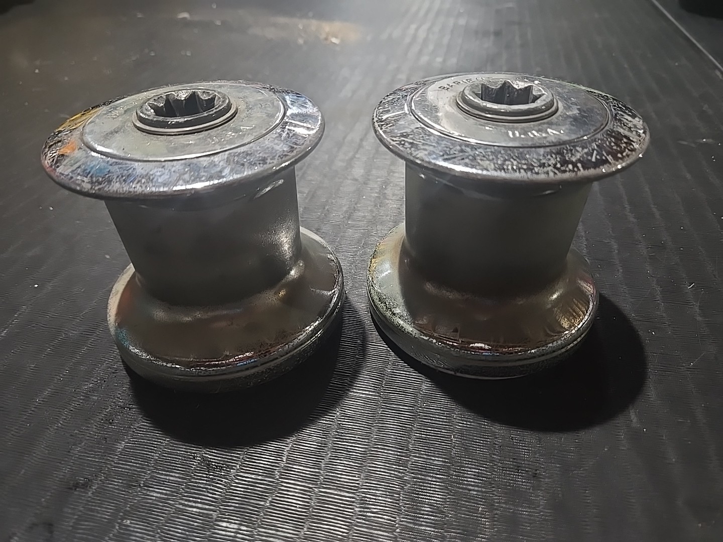 Pair Of Barient 10P Winch Chrome Plated Bronze