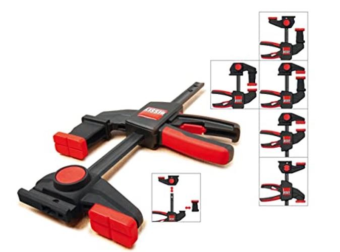 EZR-SET, One Hand Table/Track Clamp, Multi-Use 6 In. Ergonomic, Unique