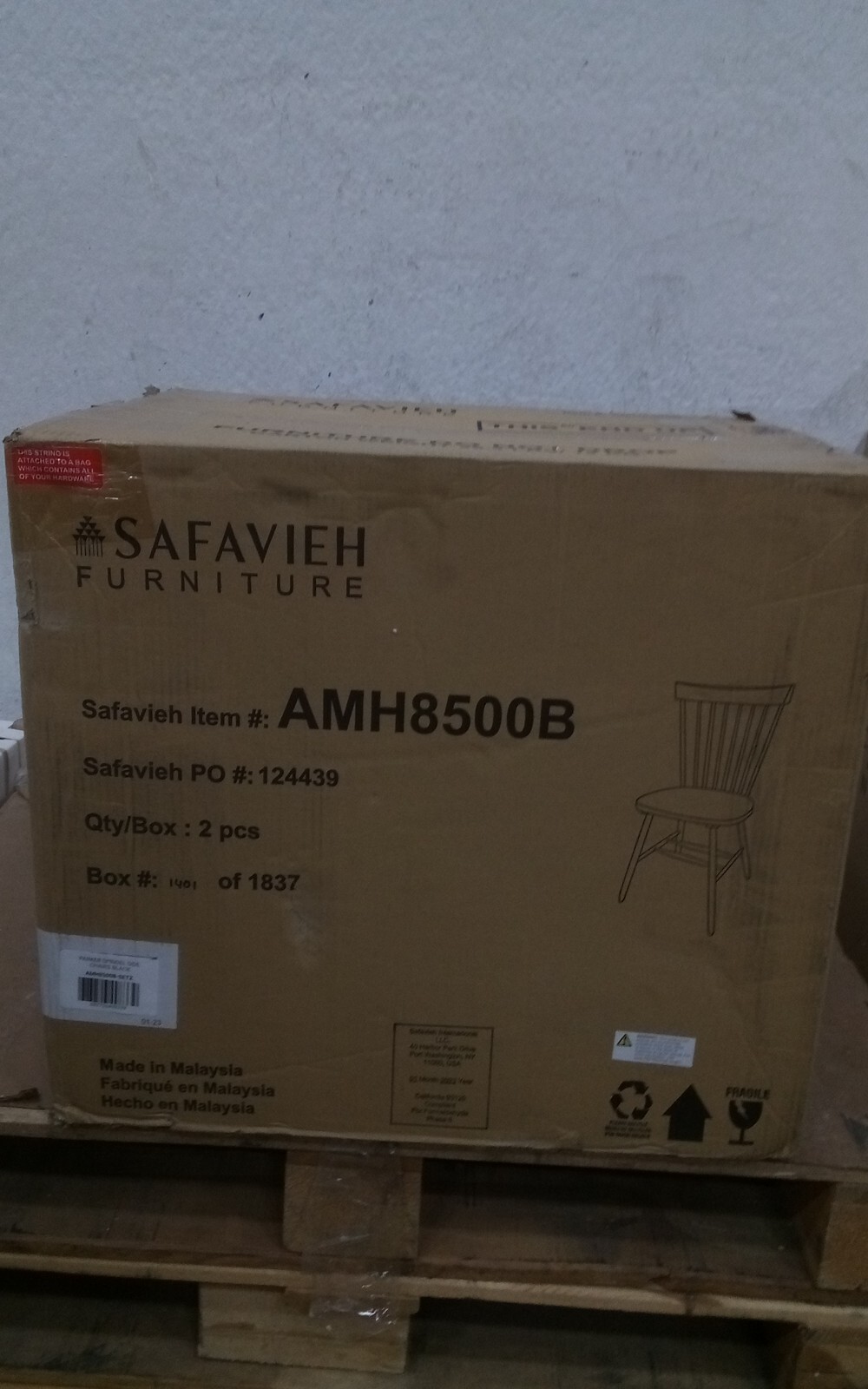 Safavieh PARKER SPINDEL SIDE CHAIR, Reduced Price 2172726017 AMH8500B