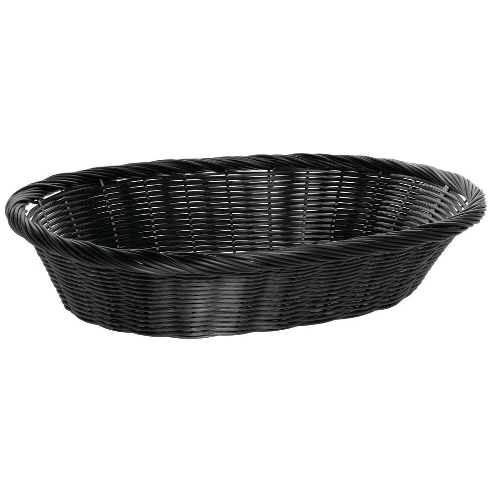 HUBERT Large Oval Basket Black - 23 1/2"L x 17 1/2"W x 5"H