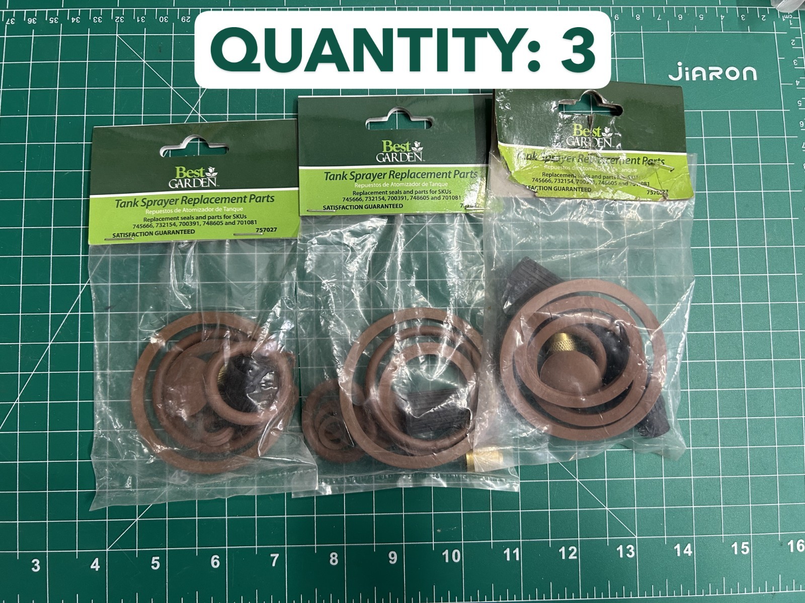 3-pack lot Best Garden Ring Seals Sprayer Parts Kit 757027 745666 701081 700391
