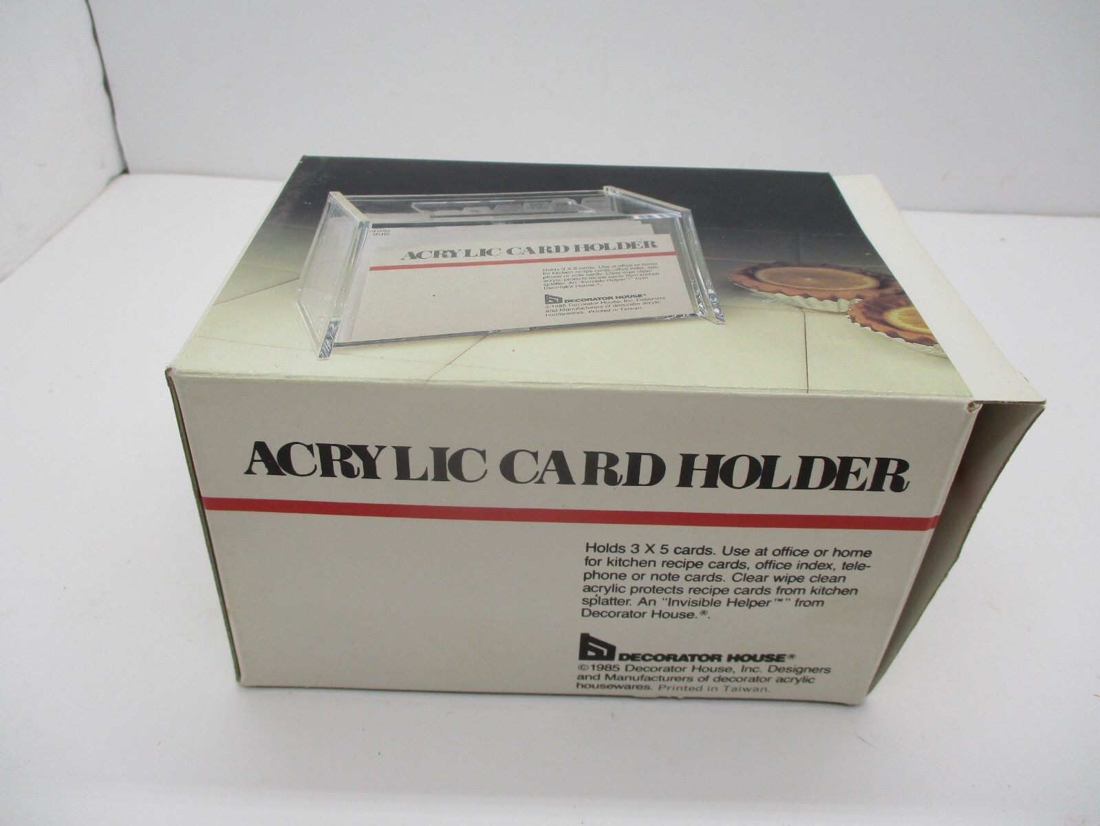 Vintage Acrylic Card Holder 1985 Decorator House