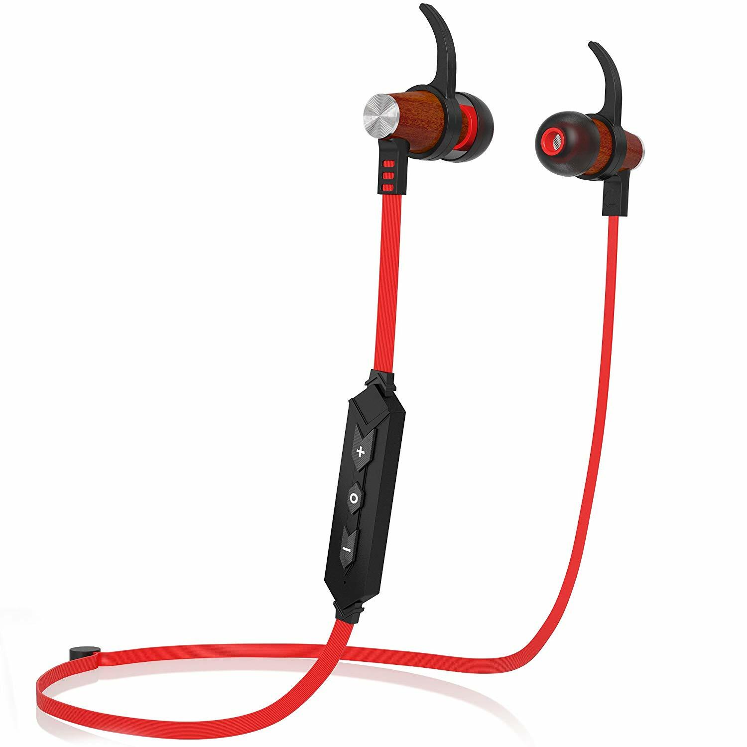 Symphonized XTC Wireless Earbuds, Bluetooth Stereo in Ear Headphones - Red