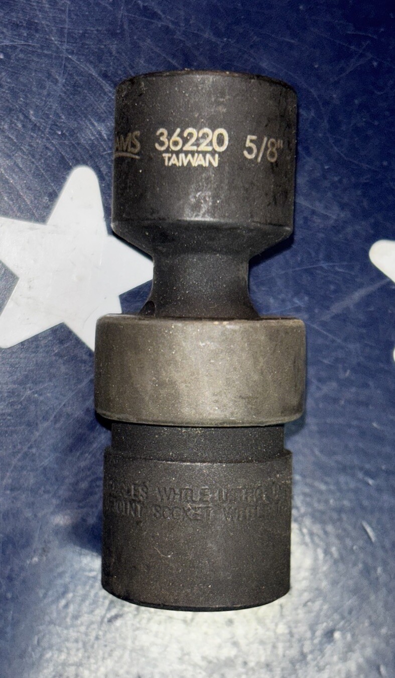 Williams 5/8” Universal Impact 6PT SUPERTORQUE U-Joint Socket 3/8” Drive  36220