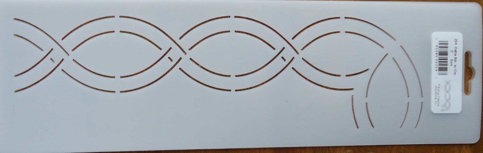 Stencil Quilting Cable Border w/ Corner quilt QC 2" 5cm template stitch sew 254