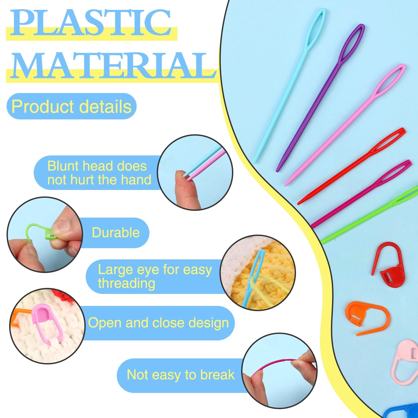 Crochet Hooks Set, 10 Sizes Ergonomic Crochet Hooks with Roll Felt Bag for Be...