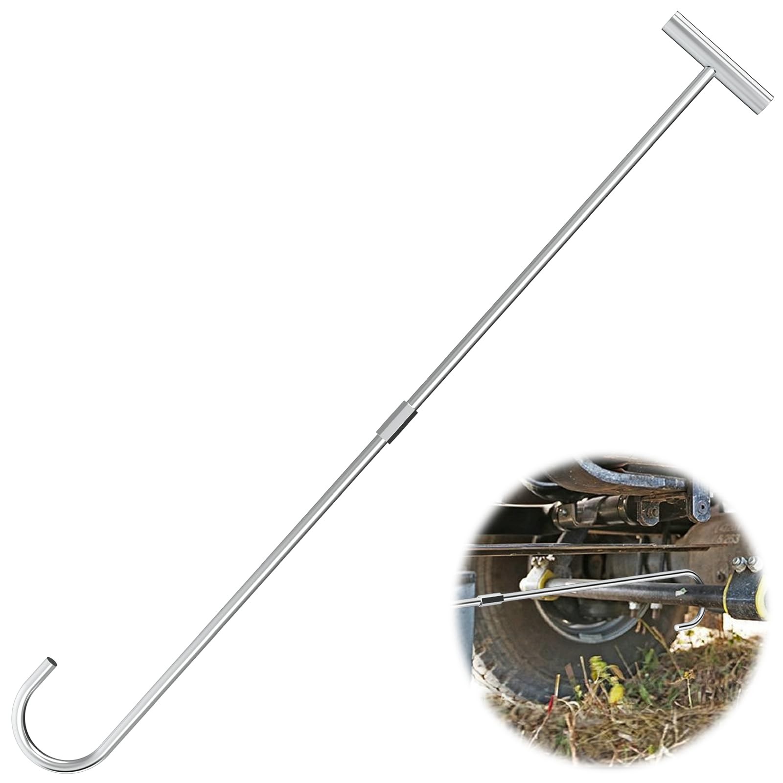 32 Inch 5th Wheel Pin Puller Solid Steel Chrome Plated Heavy Duty Hook 1 PC