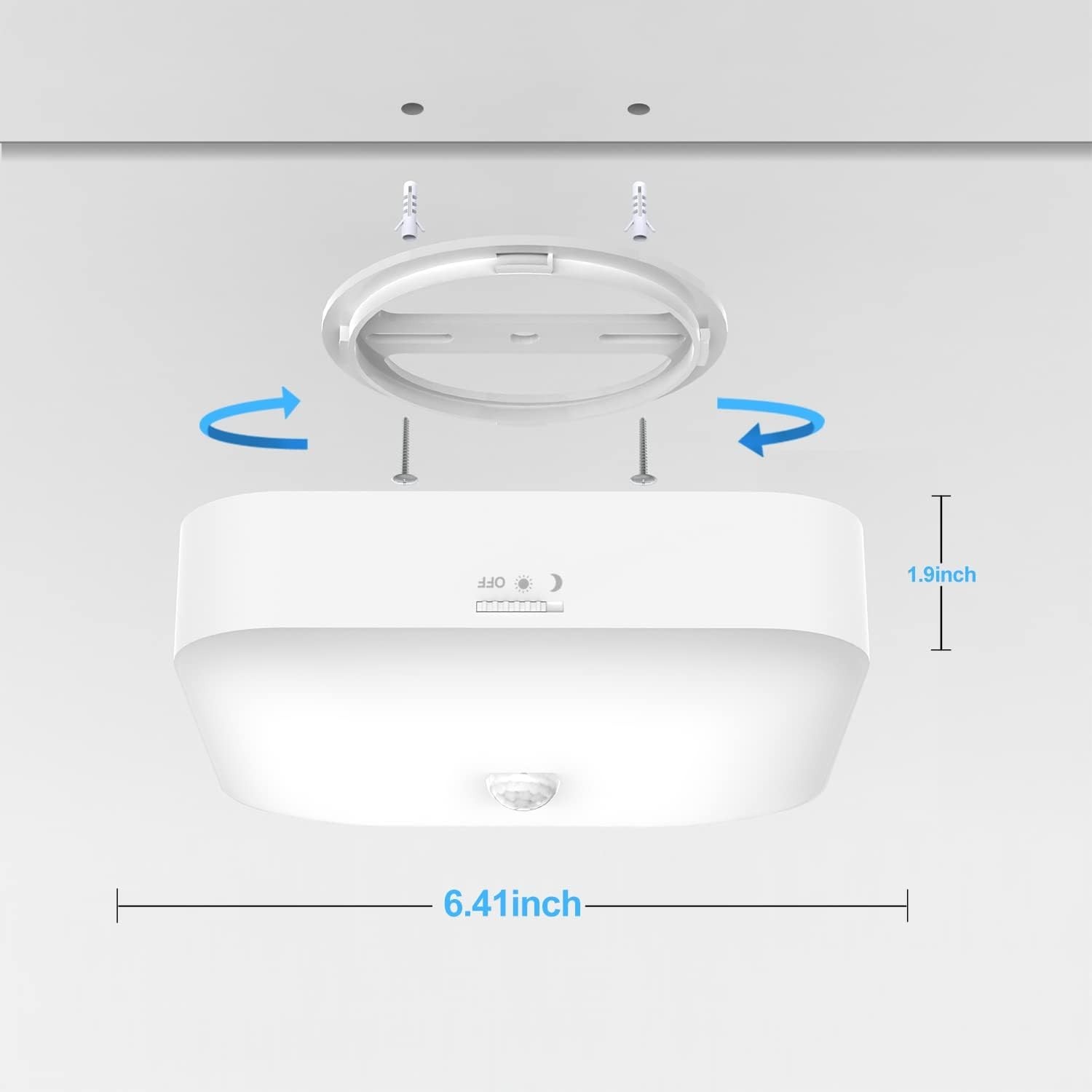 Wireless Rechargeable Ceiling Light with 500LM Brightness - Perfect for Closets