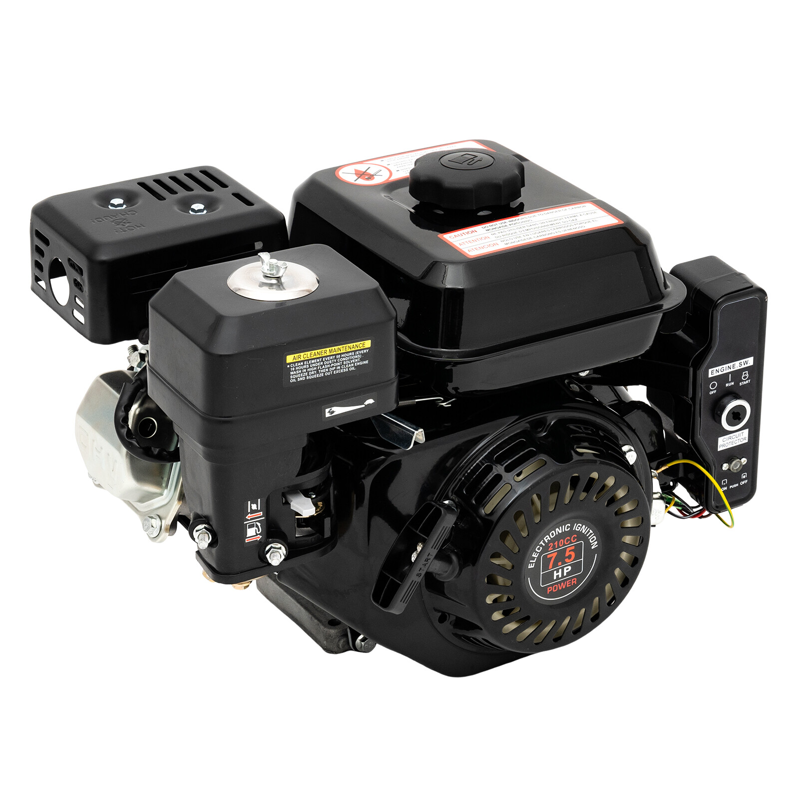 212cc 7.5 HP 4-Stroke Electric Start Horizontal Engine Go Kart Gas Engine Motor