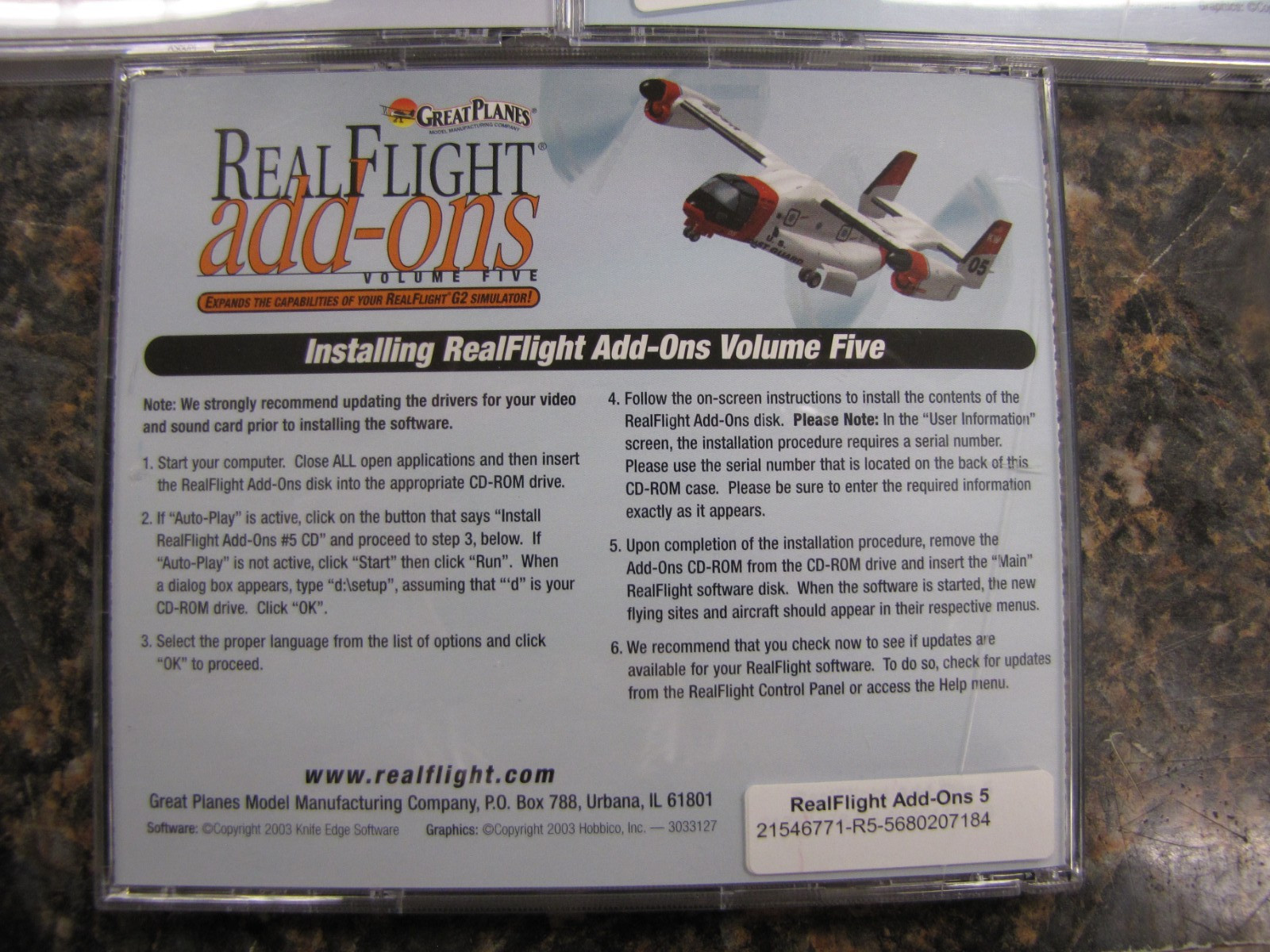 Lot (9) Great Planes RealFlight R/C Simulator & Add-Ons Software CD -HW1