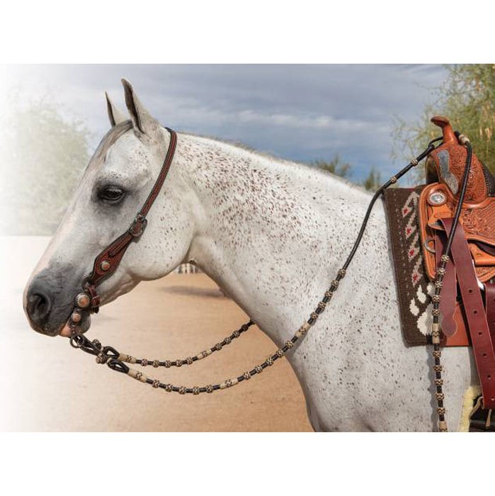 Professional’s Choice Rawhide Romal Reins 16 Plait Braided Oklahoma Style