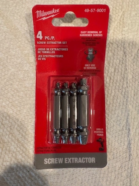 NEW Milwaukee 49-57-9001 M2 Steel Screw Extractor Set 4Pc SEALED