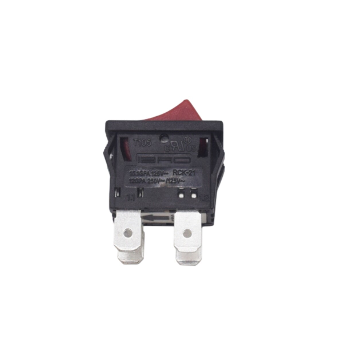 IBAO RCK-21 T105 T125 Switch 4 Pins ON-OFF 2 Positions Red Button Maintaine US