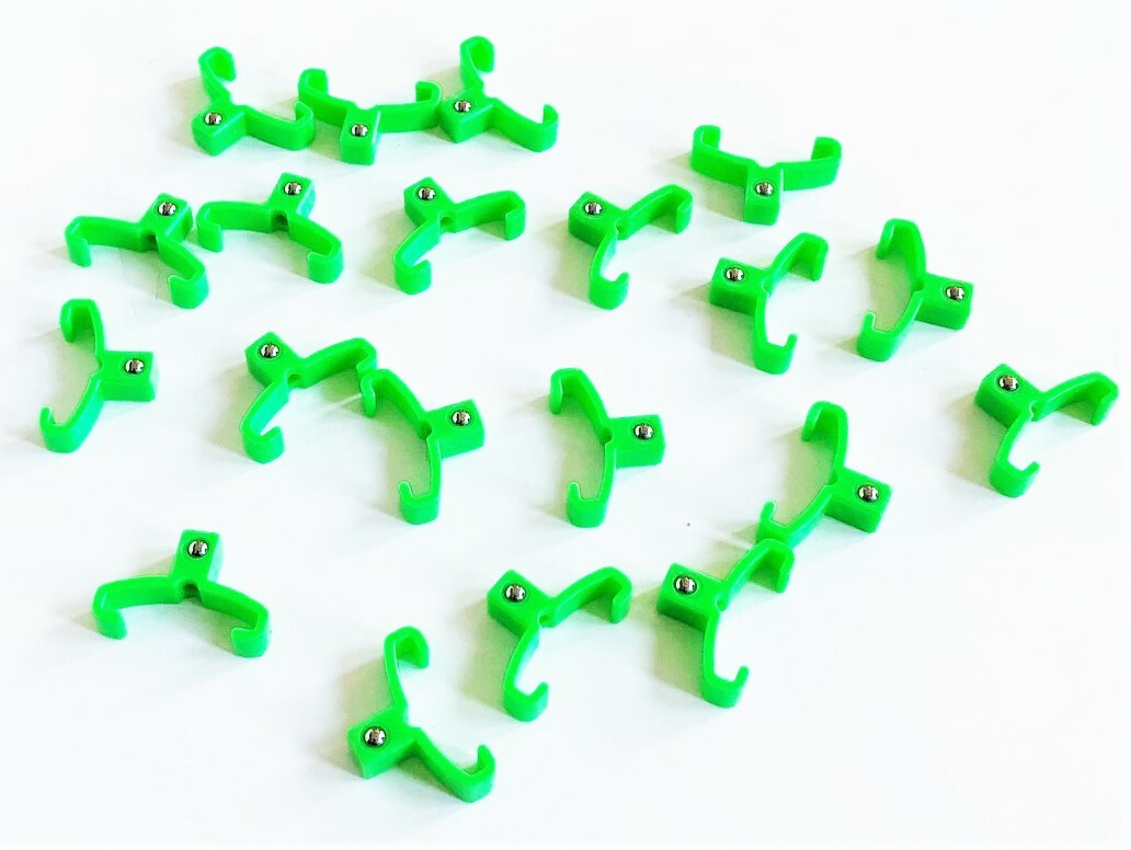 40 GOLIATH INDUSTRIAL ABS 1/4" GREEN REPLACEMENT SOCKET RACK RAIL CLIPS SC14G