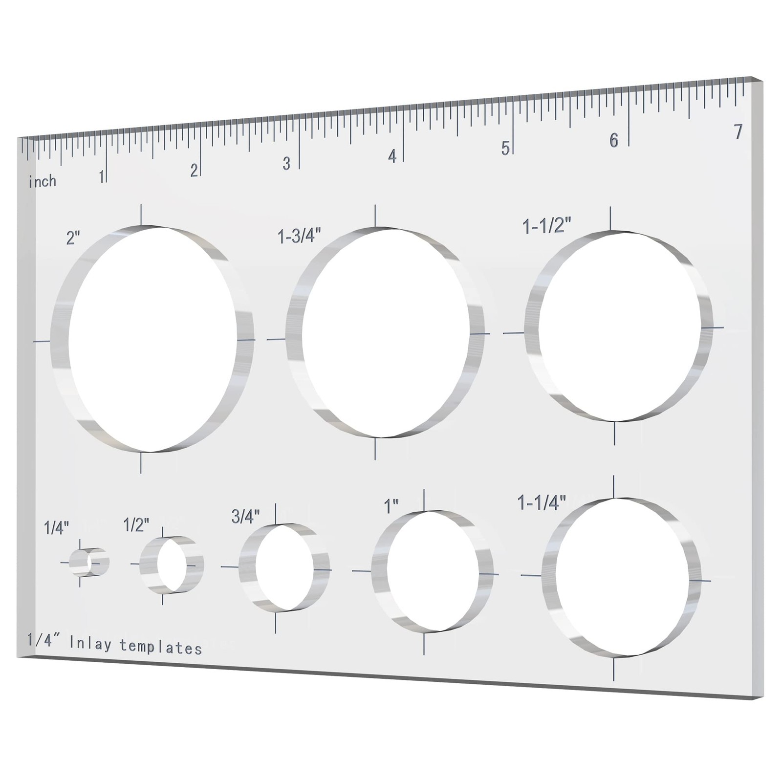 8 in 1 Router Jig Acrylic Template Circle Inlay Woodworking 7x4.7in