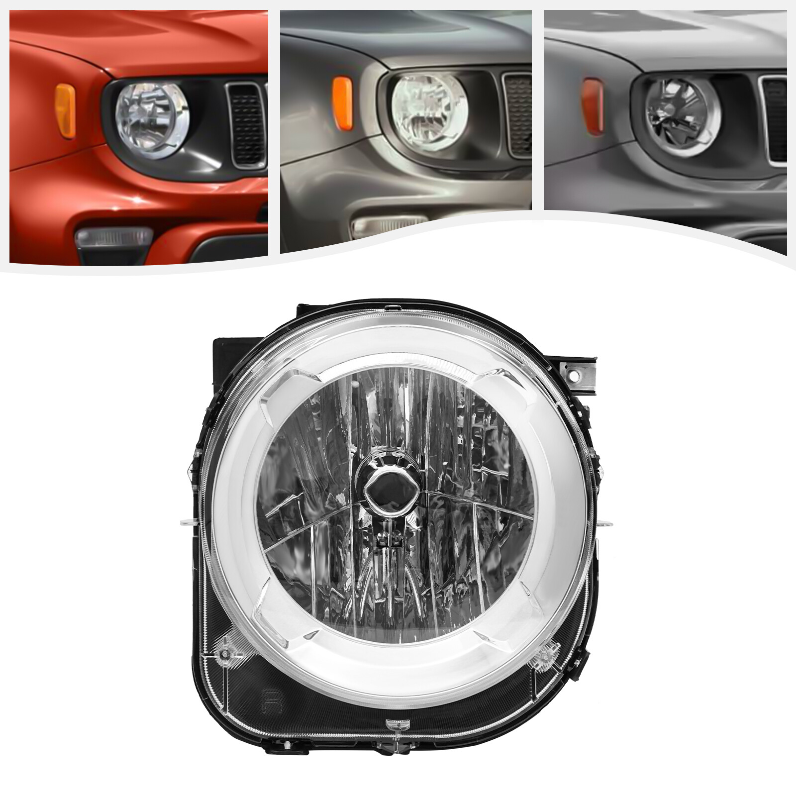 Right Side Lamp Halogen Headlight FIT For Jeep Renegade 2019-2023