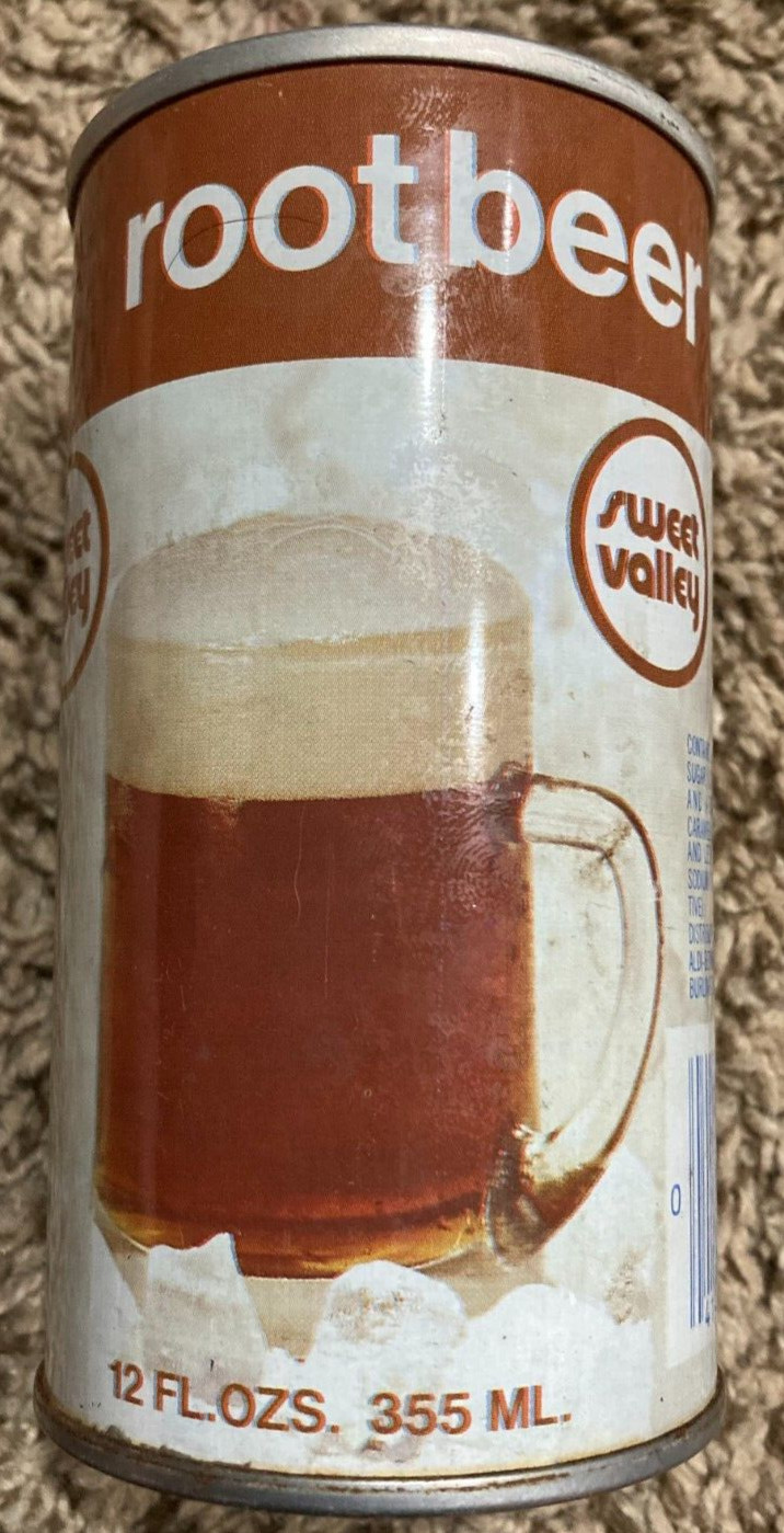 VINTAGE SWEET VALLEY ROOT BEER PULL TAB STEEL CAN