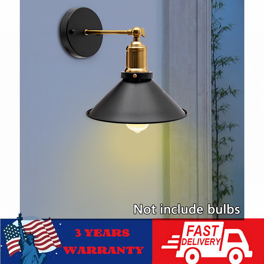 Vintage Wall Lamp Plug-In Industrial Wall Sconce Light Bedroom Lighting Fixture