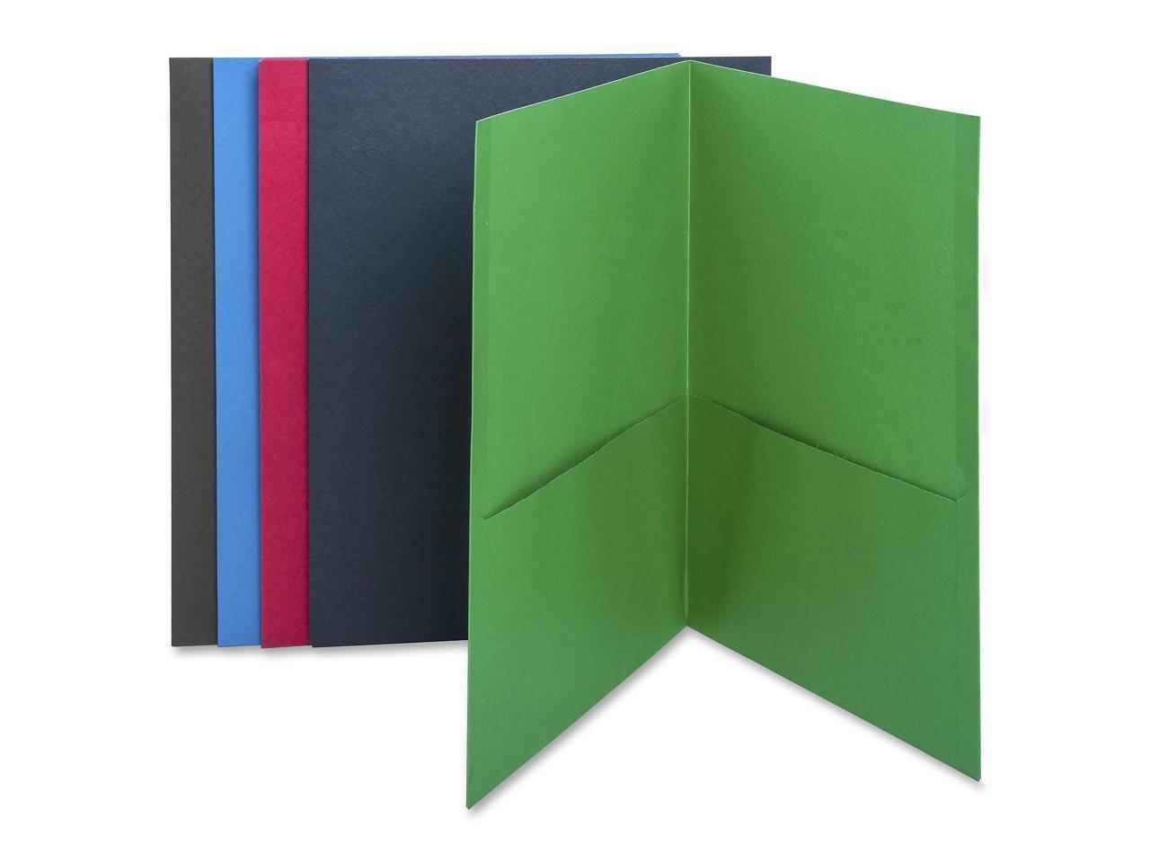 Business Source 2-Pocket Folders 125 Sht Cap Letter 12"x9" 25/BX AST 78502