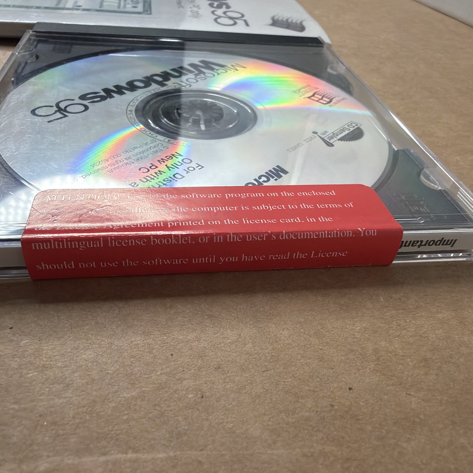 Microsoft Windows 95 Install CD-ROM Product Key & User Guide