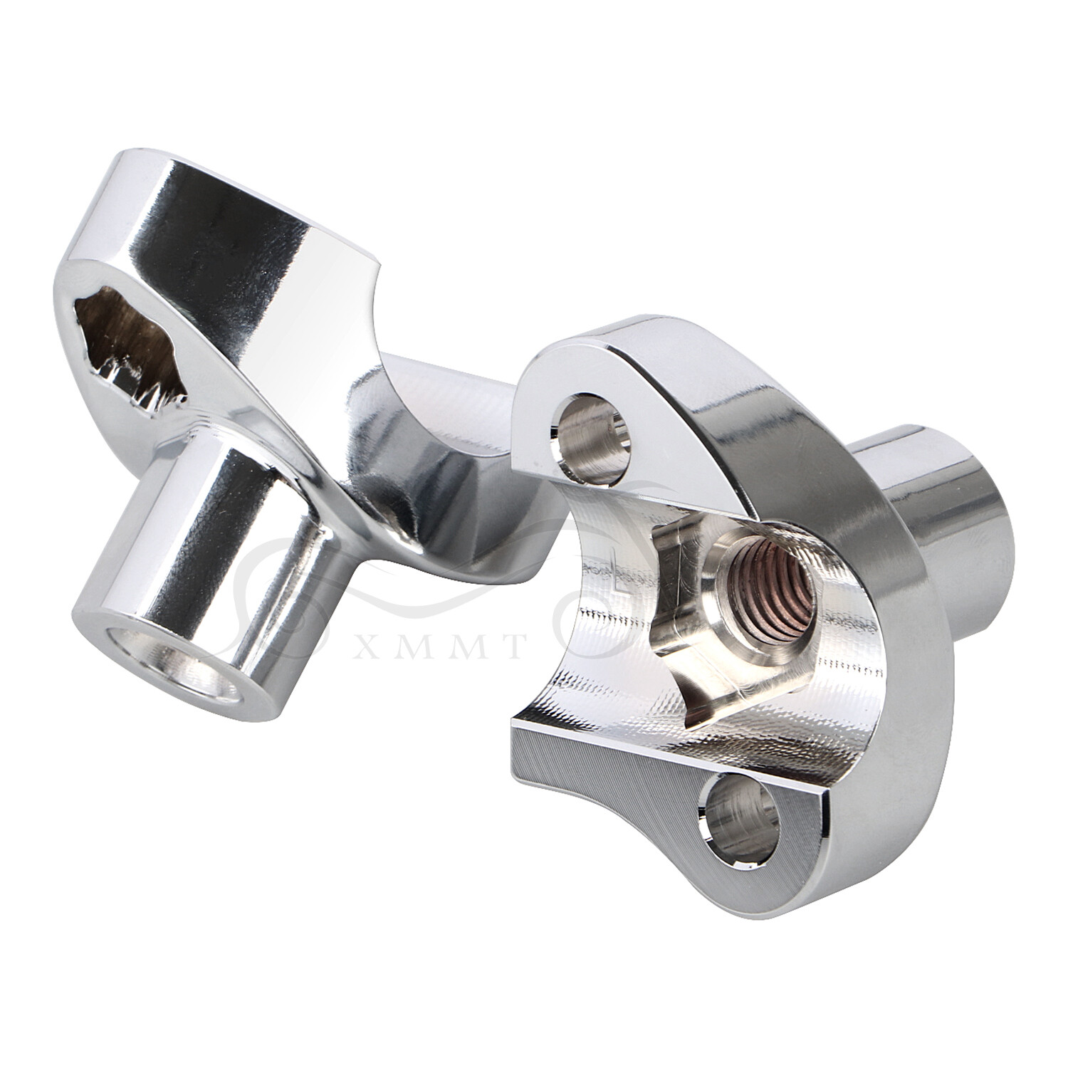 2" Tall Chrome Handlebar Risers Bottom For Harley Dyna Super Wide Glide FXDWG