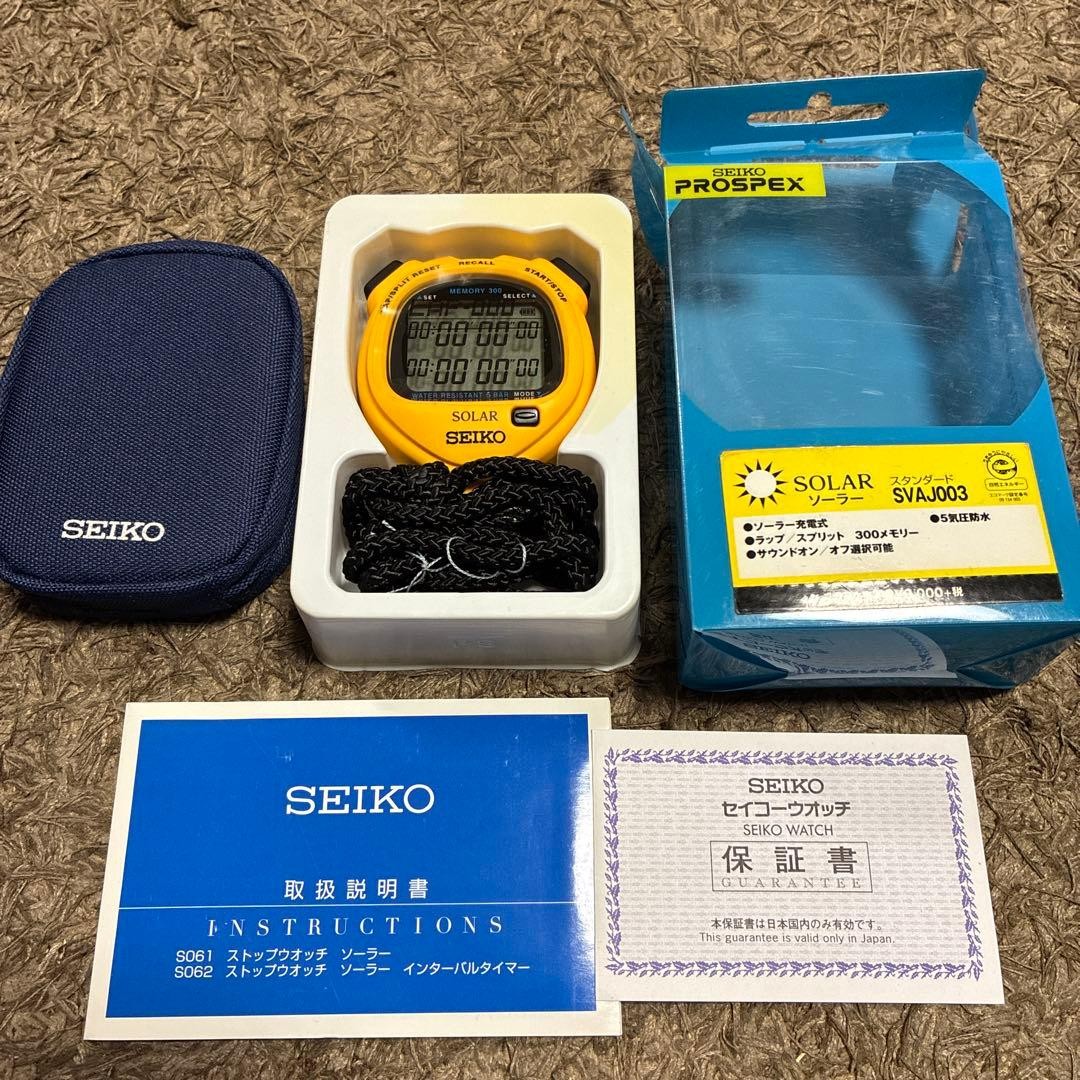 SEIKO Stopwatch SOLER STANDARD SVAJ003 Yellow Water Resistant Japan jp