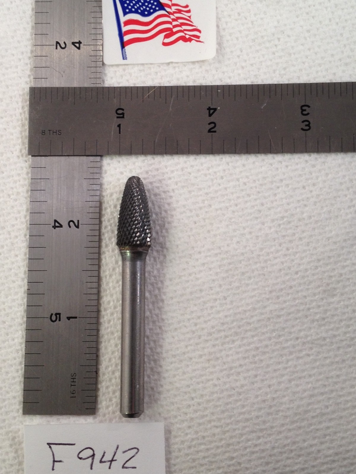 1 NEW FALCON / SGS 1/4" SHANK CARBIDE BURR SF-3 DIAMOND CUT. TREE RADIUS (F942)