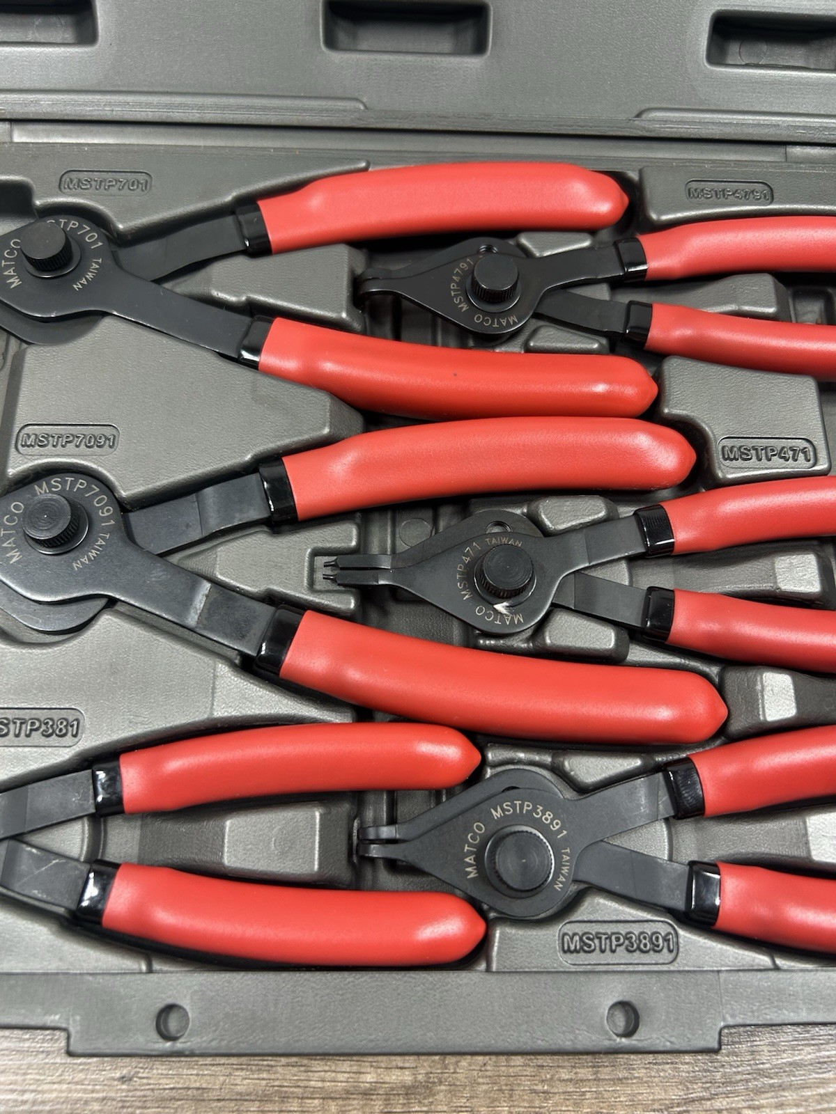 Matco Tools Snap Ring Pliers Set SMSTP6B W/ Hard Case Black/Red
