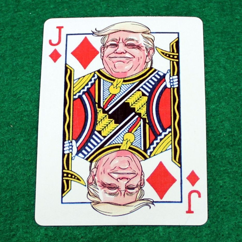Jack of Diamonds - Trump, Bicycle Printed Gaff Card, Blue