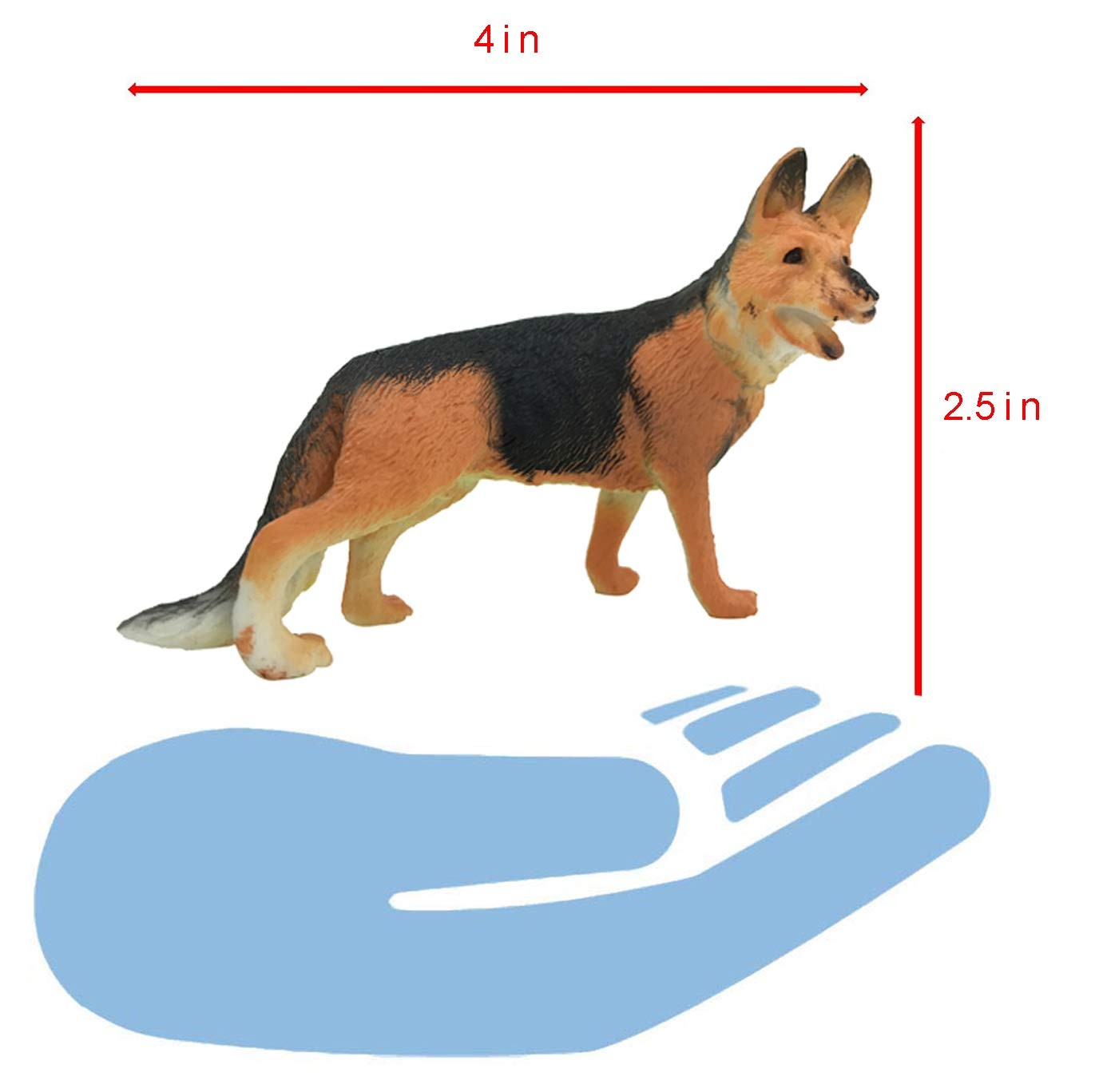 18 PCS Large Dog Figurines Playset, 4" Toy Pet Puppy Realistic Play Figures, ...