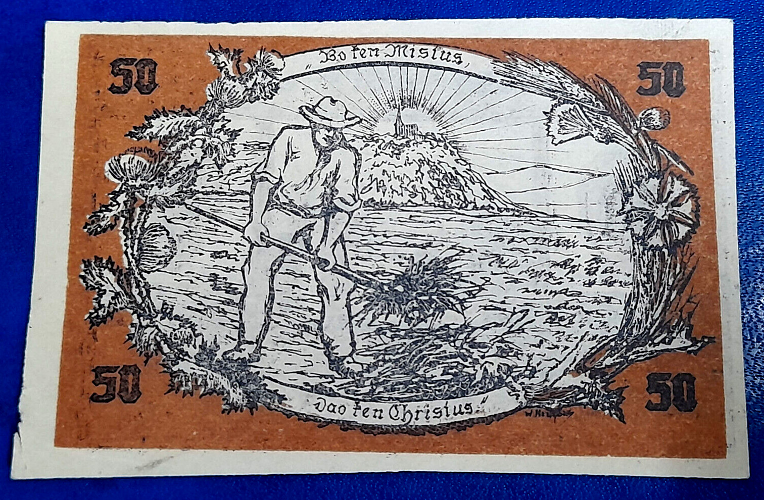 MEDEBACH NOTGELD 50 PFENNIG 1921 EMERGENCY MONEY GERMANY BANKNOTE (32040)
